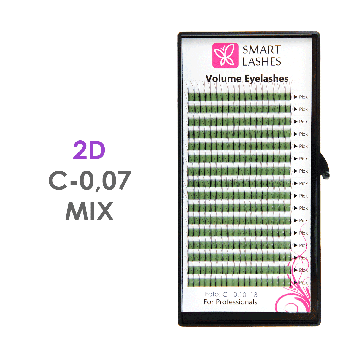 Volume Lashes 2D - C - 0,07 mm x MIX 8-15 mm - 16 lijnen | Smart Lashes