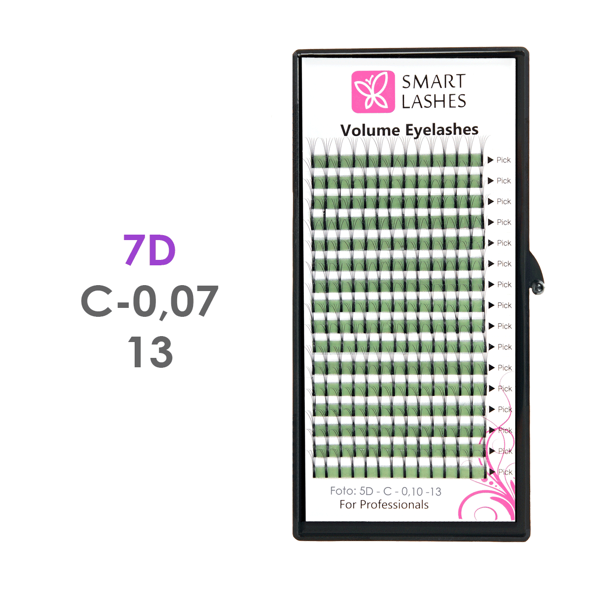Volume Wimpers 7D - C - 0,07 mm x 13 mm - 16 lijnen | Smart Lashes