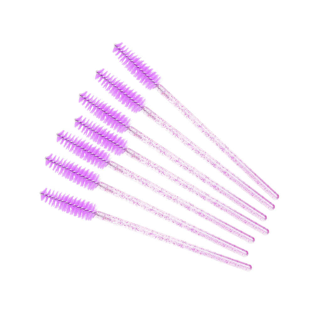 Wegwerp mascaraborsteltje - Paarse glitter | Smart Lashes