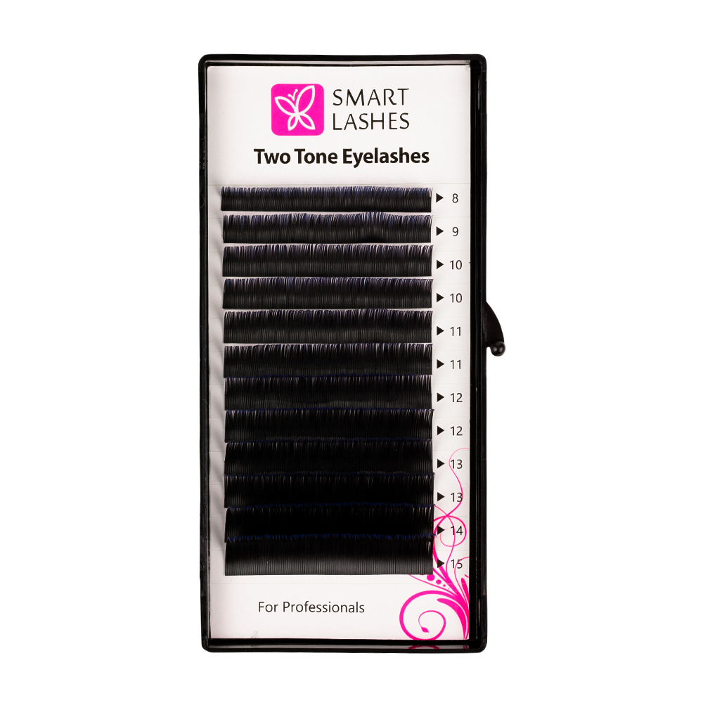 Ombre wimpers - blauw en zwart - C - 0,20 mm - MIX | Smart Lashes