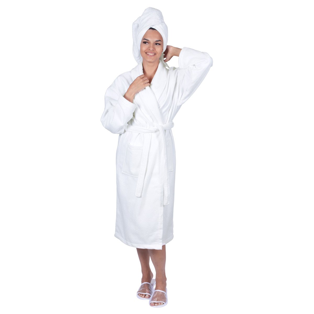 Unisex badjas DELUXE - wit | Smart Lashes